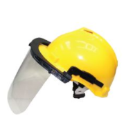 Helmet-Mounted Face Shield, Clear Polycarbonate Visor with Durable Mounting Bracket, Compatible with Standard Hard Hats, Full Face Impact Protection, Industrial & Construction Use